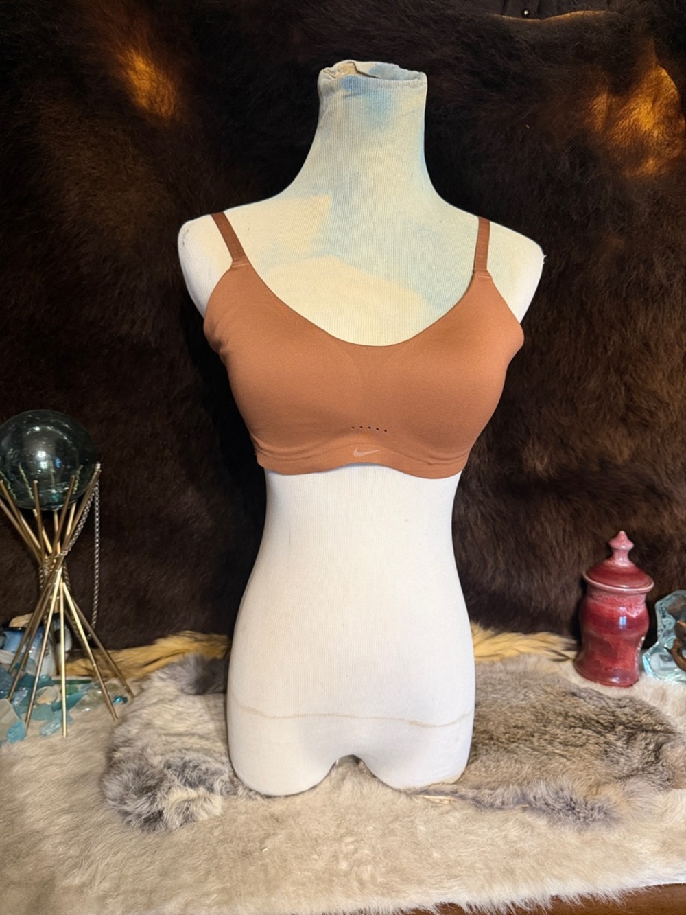 Nike Rust-Colored Seamless Light Support Bra M A/B (4950)
